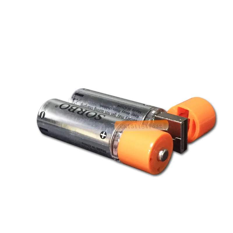 Горячая 4 шт SORBO 1,5 V 1200mAh USB перезаряжаемая 1 час быстрая зарядка AA Li-po батарея