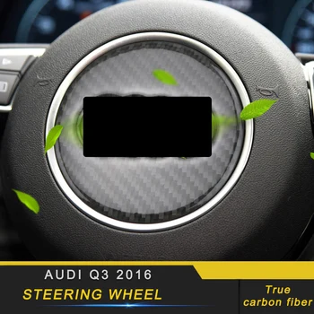 

For Audi Q3 8U 2016 2017 2018 Car Styling Steering Wheel Panel Logo Cover Frame Trim Sticker Interior Accessories