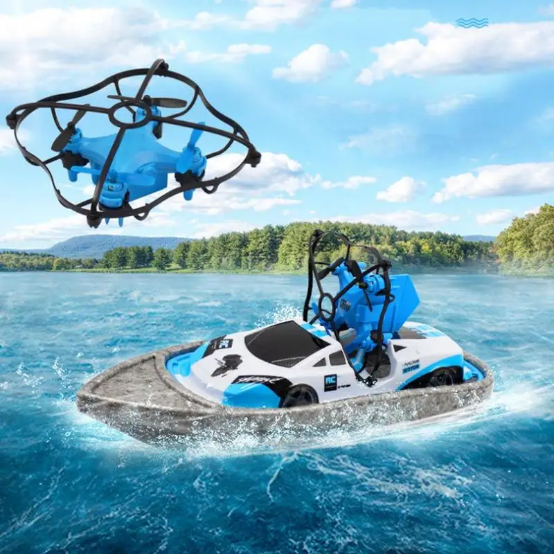 $21.26 In Remote Control Boat Drone Hovercraft Boat 360degrees Flip Drone Helicopter Water Racing Boa