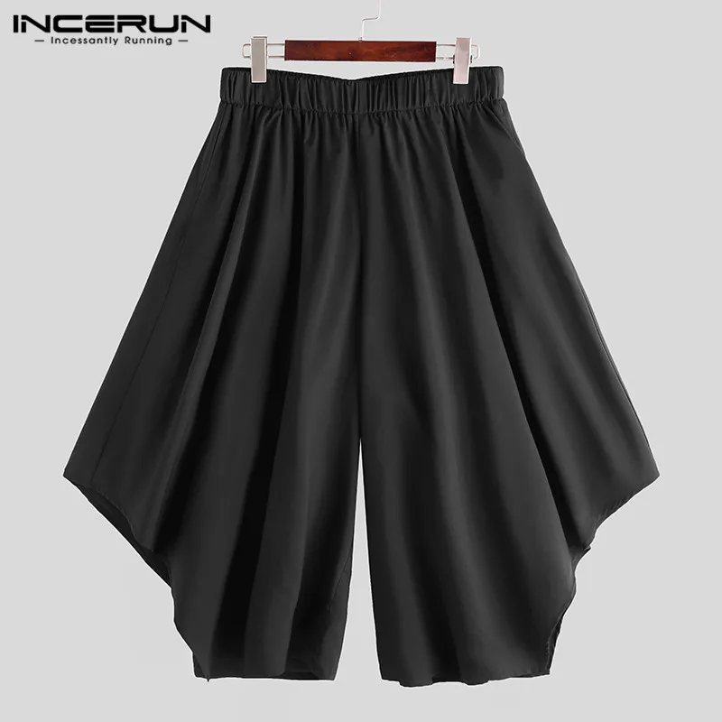 Harem Pant Trouser Punk-Style Incerun-7 Mens Dance-Wear Wide-Leg Street Baggy Fashion