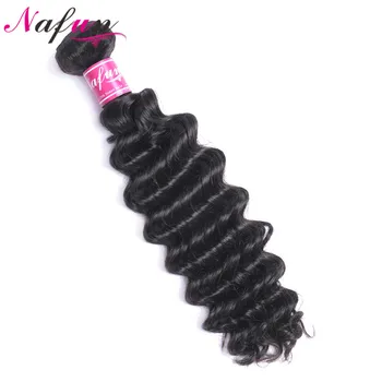 

NAFUN Hair Deep Wave Human Hair Bundles Natural Color Peruvian Hair Bundles Non-Remy Hair Extensions Free Shipping