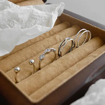 

Simple Vintage Ring True 925 Sterling Silver Ring For Women Fine Jewelry Anillos Plata 925 Para Mujer Aneis Bijoux Femme Ringen