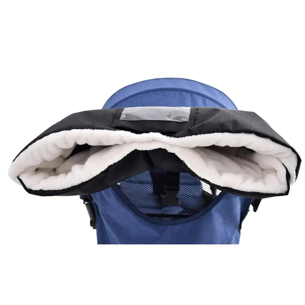 winter warm Stroller Hand Muff Windproof baby carriage pushchair gloves Waterproof Coral Fleece Stroller Gloves stroller parts