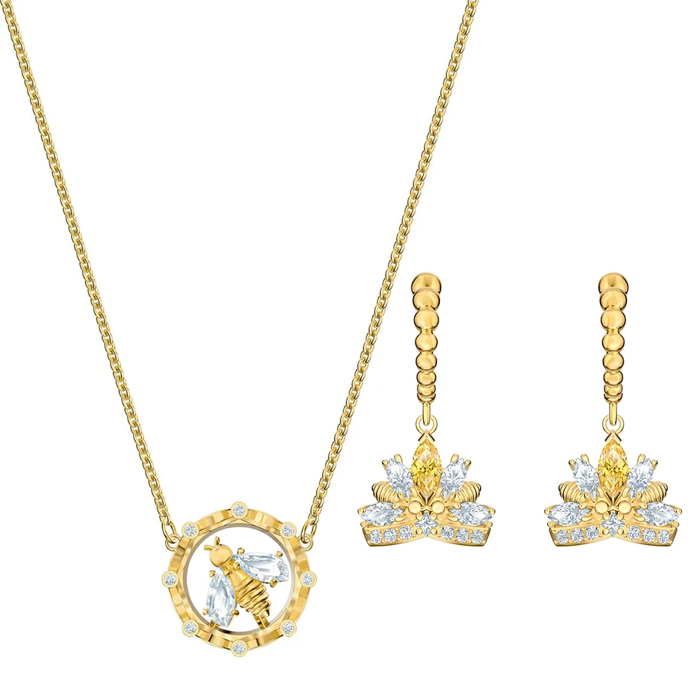 Модное изысканное ожерелье с голубыми кристаллами BEE A QUEEN, пирсинг, серьги, браслет, саморегулирующийся костюм, подарок для девушек