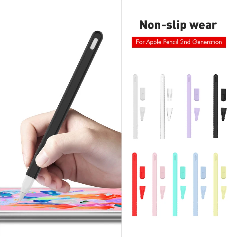 Мягкий силиконовый чехол для Apple Pencil 2 аксессуары 1 комплект разноцветный планшет