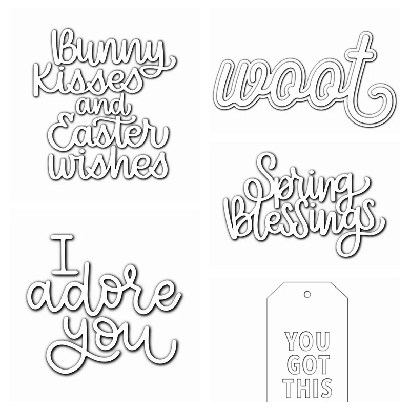 Easter Metal Cutting Dies Embossing Stencils DIY Scrapbooking Photo Album Decor