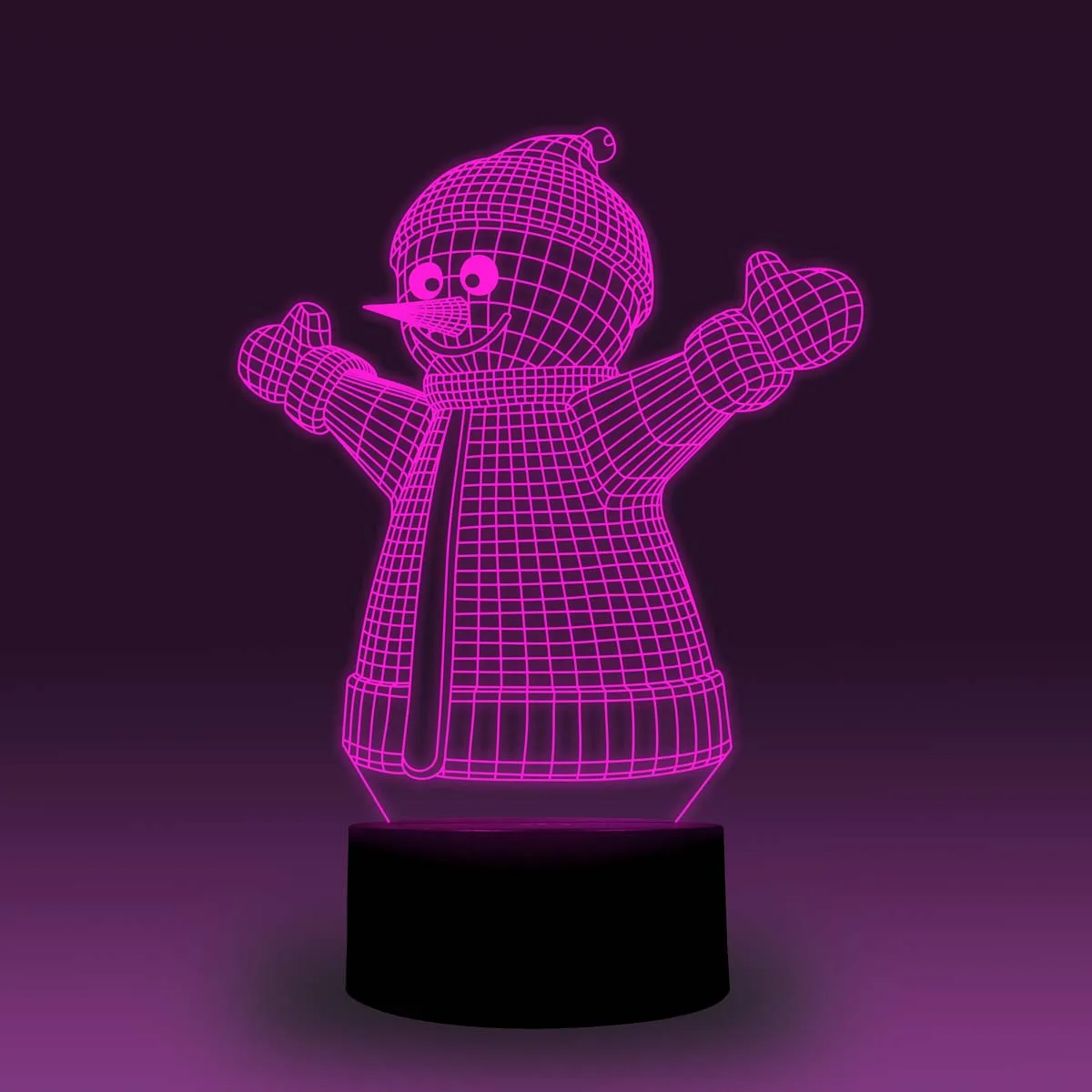 NiteApps 3D Снеговик Ночник настольная лампа Иллюзия украшение лампа подарок на день рождения приложение/сенсорное управление