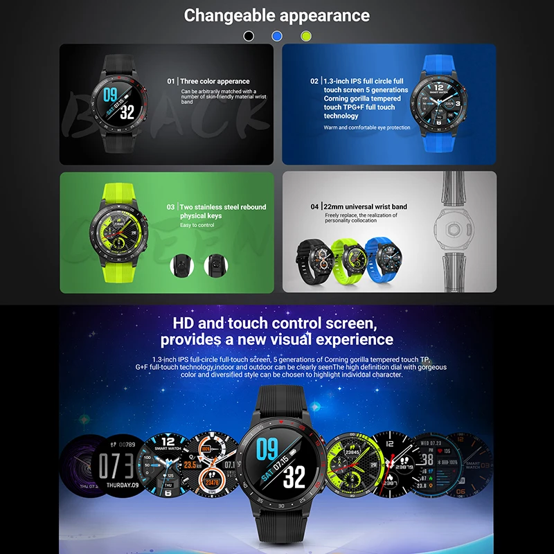 (  us) Ʈ ġ GPS  ڵ   IP67  а ħ  Smartwatch