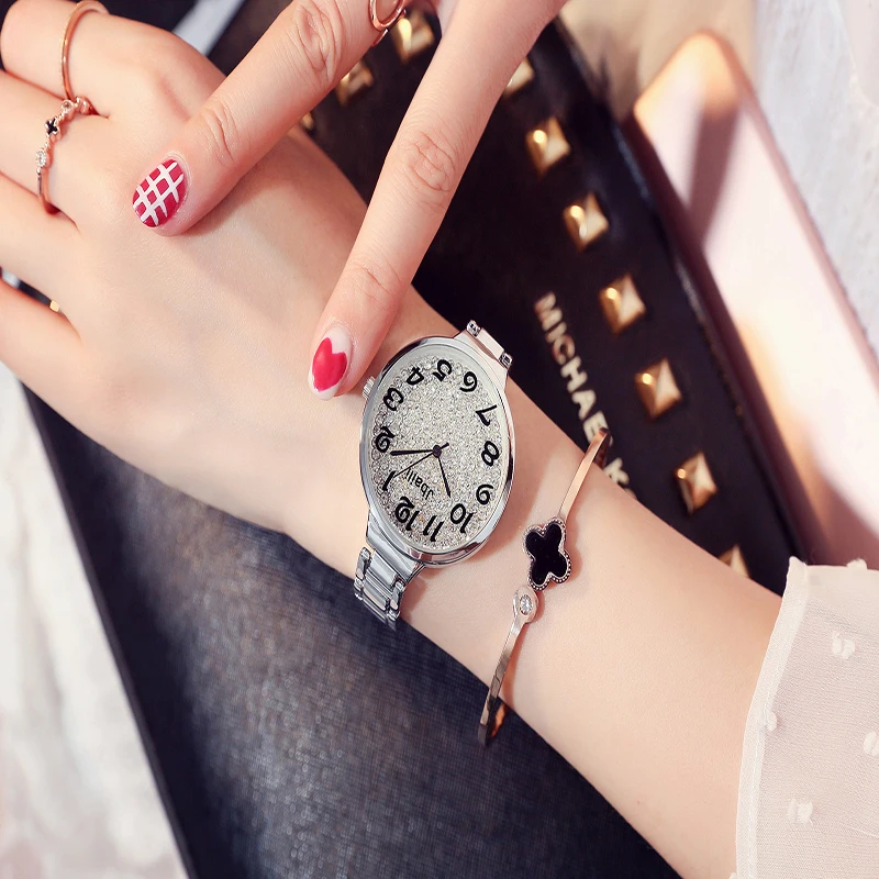 Women Luxury Wrist Watches Ladies Fashion Big Numerals Diamond Dial Girl Casual Party Quartz Clock Reloj Mujer Marcas Famosa