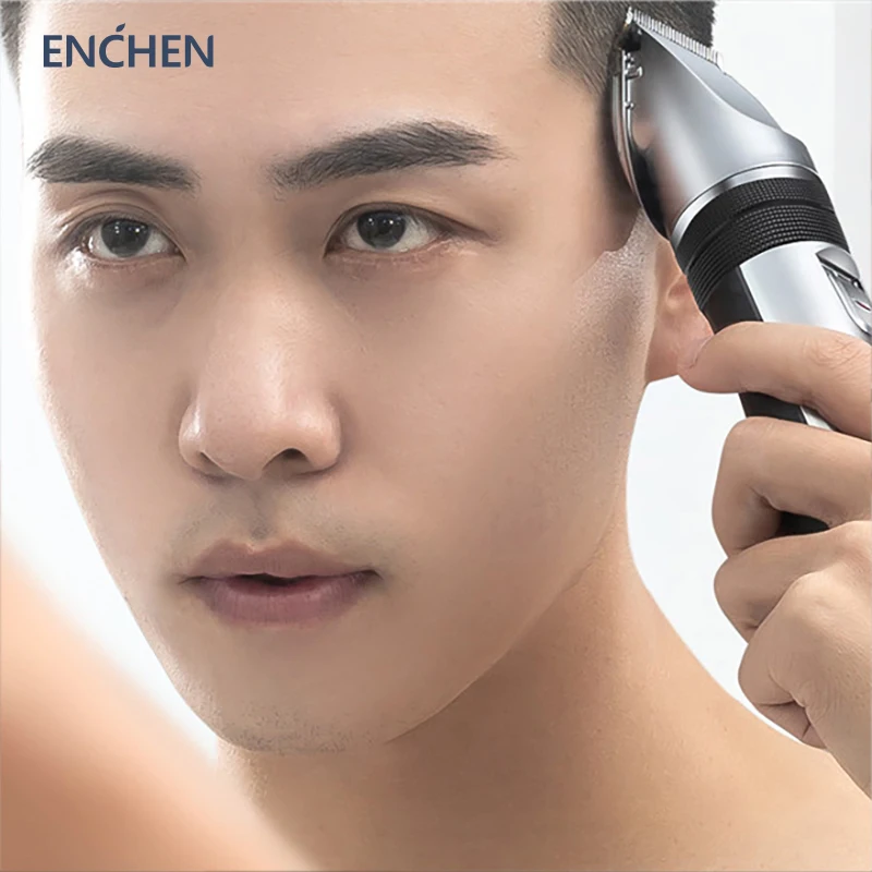 ENCHEN Professional Hair Trimmer Rechargeable Electric Hair Clipper Men's Cordless Haircut Adjustable Ceramic Blade Sharp X