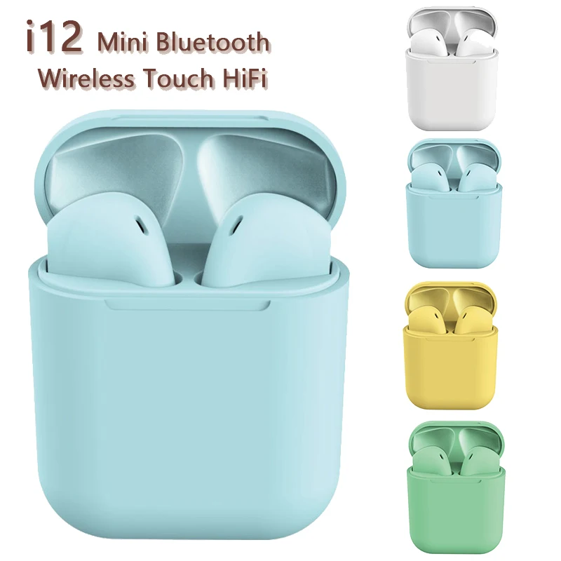 

Mini i12 TWS Wireless Earphone Bluetooth 5.0 Wireless Headset Touch Control Bass Stereo Sweatproof Earbuds For IOS Android Phone