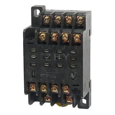 

PTF-14A 10A 250VAC 14 Pins DIN Rail Mount Power Relay Socket Base for HH54P