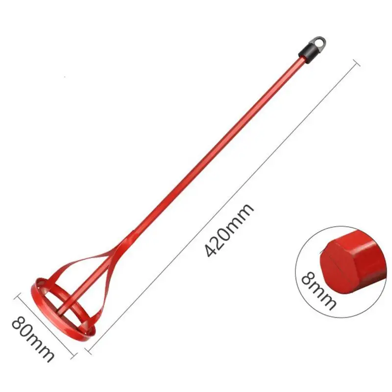 Mezclador de yeso de eje hexagonal duradero de 400mm, varilla mezcladora  roja para taladro eléctrico, accesorios de herramienta de mortero de  lechada de construcción|Accesorios para herramientas eléctricas| -  AliExpress