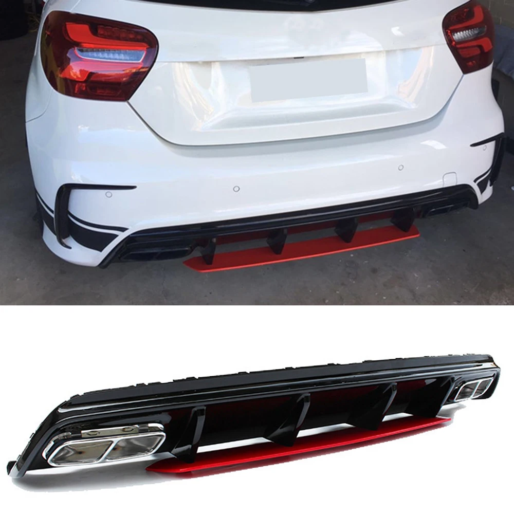 Задний диффузор для Mercedes Benz W176 A45 AMG A180 A200 хэтчбек 4 двери 13 18 заднего бампера