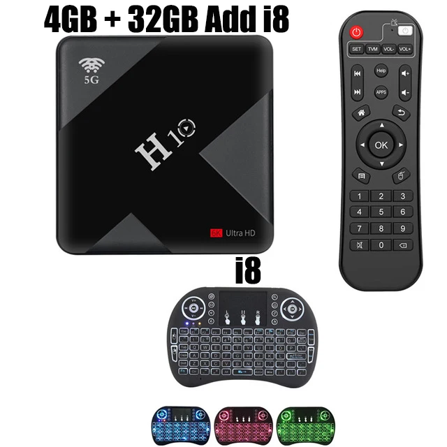 Тв-бокс для Android 9,0 4 Гб 64 Гб Allwinner H6 quad core 6K Smart tv Box 4 ГБ 32 ГБ Dual Wifi 2,4G/5G USB3.0 телеприставка - Цвет: 4GB 32GB Add i8