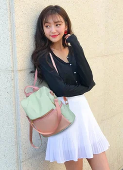 

2019 New Backpack Women's Korean Nylon Student Backpack College Style Backpack Women's