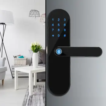 

Fingerprint Lock Intelligent Smart Card Digital Code Doorlock Electronic Door Handle lock Home Security Keyless Locks