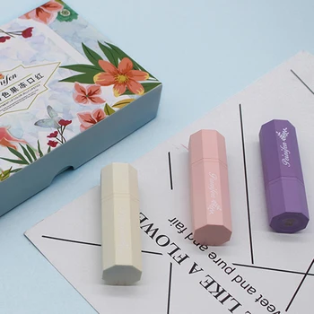 

3 Colors/Set Jelly Lipstick Set Gold Foil Transparent Lipstick Color Lipstick Lasting Waterproof Moisture Not Easy To Fade