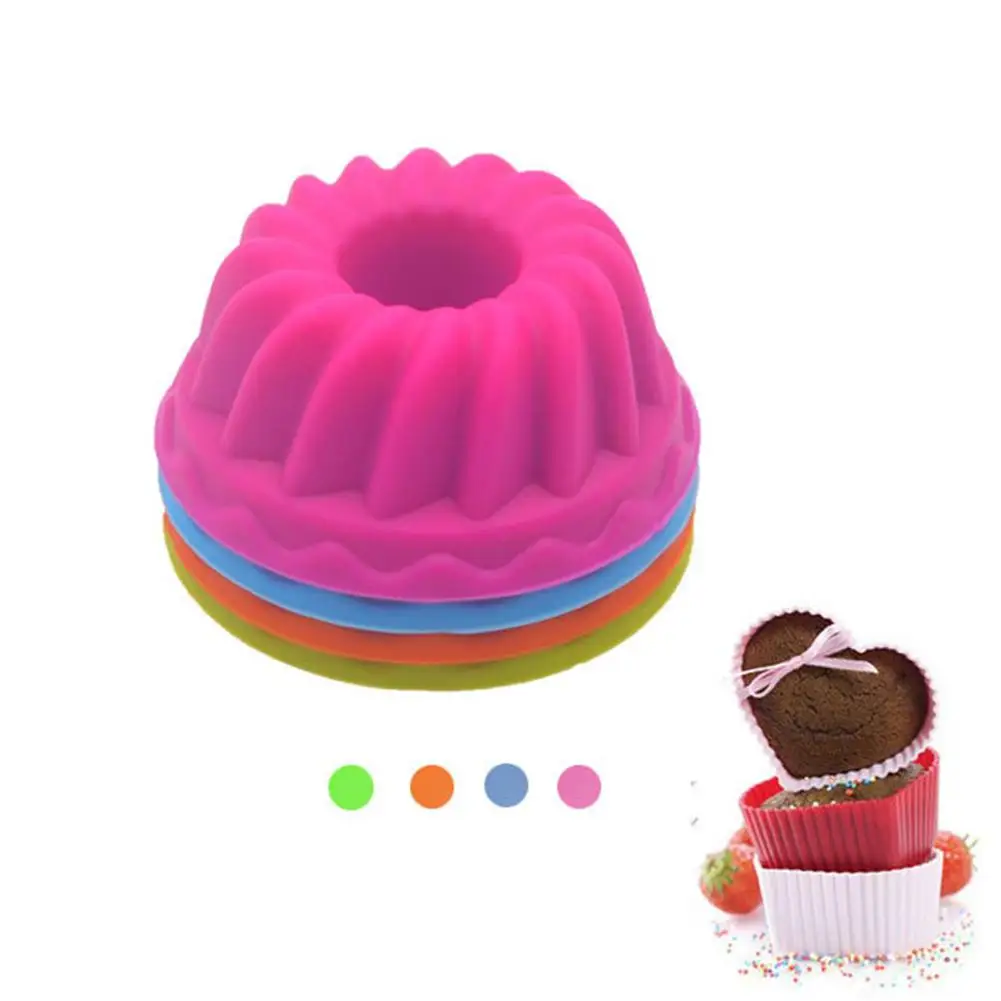 

TPFOCUS Silicone Mold 12Pcs 4Colors Small Size Pumpkin Shape Silicone Mold Pudding Cake Muffin Cup simple PP bag packaging