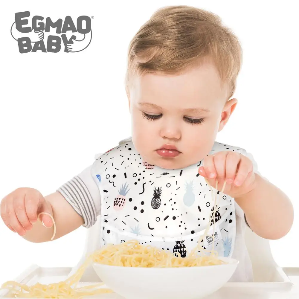 

2Pcs Baby Bibs Waterproof Feeding Bibs Unisex Washable Fashion Bibs For Girls & Boys Stain and Odor Resistant Fashion Infant Bib