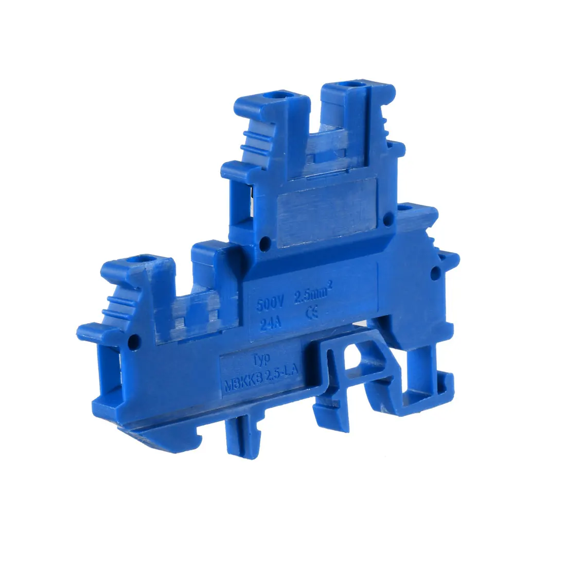 

uxcell 2 Pcs DIN Rail Terminal Block MBKKB2.5-LA 500V 25A Screw Clamp 0.5-2.5mm2 Blue Fire Retardant Flame Retardant