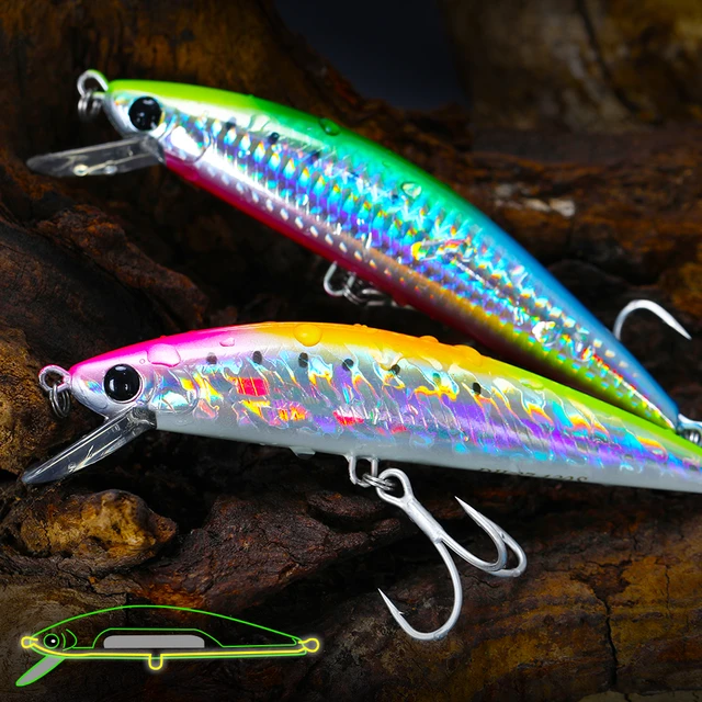 TSURINOYA 120S Sinking Minnow 12cm 40g Inshore Hard Fishing Lure Isca Artificial  Minnow Bait Treble Hooks Wobblers - AliExpress