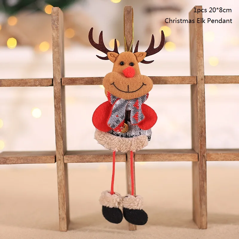 Рождественские елочные украшения, рождественские подарки, снеговик, Санта Клаус, кукла, Рождественский лось, Navidad Noel,, год - Цвет: 03