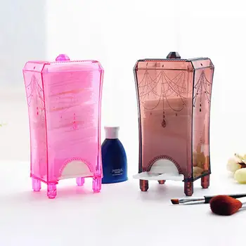 

Plastic Cotton Swab Makeup Organizer Storage Box Portable Container Make Up Cotton Pad Holder Cosmetics Organizer Gift
