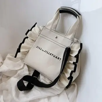 

2020 New Female Handbag Crossbody Bags for Women Korean Simple Casual Canvas Bag Large Capacity Fold Shopping Bag Messenger Bag