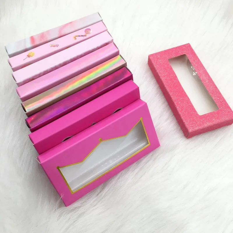 

Eyelash Packaging without LASH TRAY Shipping Flat Soft Paper Box for 27mm 25mm Lashes
