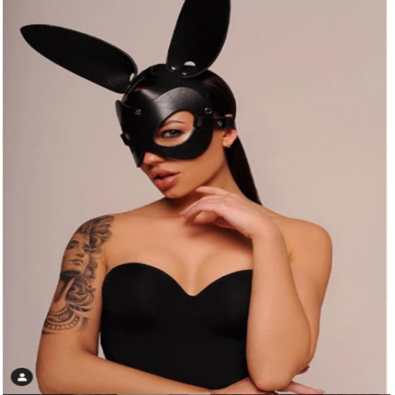 1 Halloween Party Mask Masquerade Long Ears Mask Role Play Upper Half Face Mask Bondage Party Cosplay Decor Mask Fast Shipping - Цвет: 1