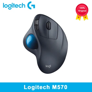 

100% Original Logitech M570 2.4Ghz Wireless Trackball Mouse Ergonomic Vertical Professional Drawing Laser Mice For Win10/8/7