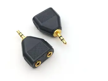 

1PCS copper Gold Stereo 3.5mm 1 Male to 2 Female Jack Audio Y Splitter Headphone Adapter