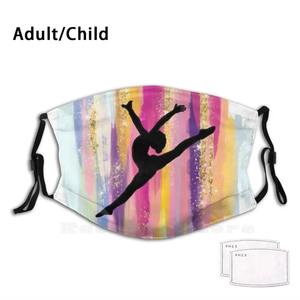 Маска для танцев с разноцветным принтом моющаяся Пылезащитная маска рта