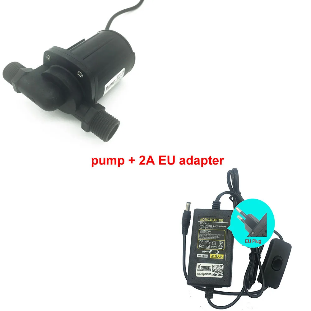 ; 12V DC мини водяной Бесщеточный насос подкачки 1100-2000L/ч 2,1-5 м 24V Погружной насос SR-1000C - Напряжение: Pump n 2a EU adapter
