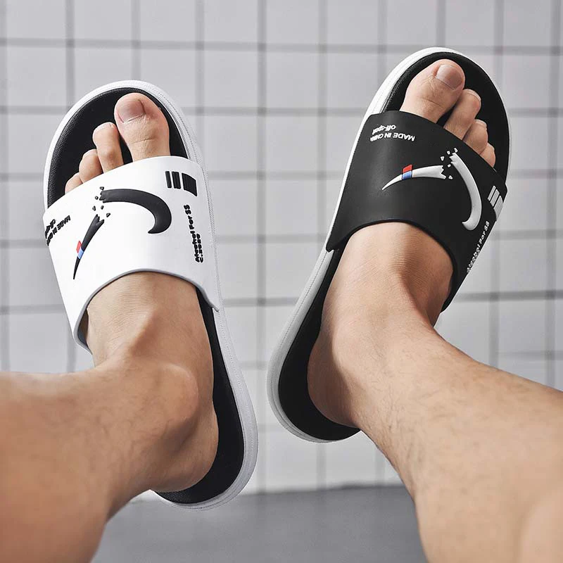 EVA Men Slider Slippers Fashion Casual Shoes Non-slip Slides Bathroom Summer Sandals Soft Sole Flip Flops Men