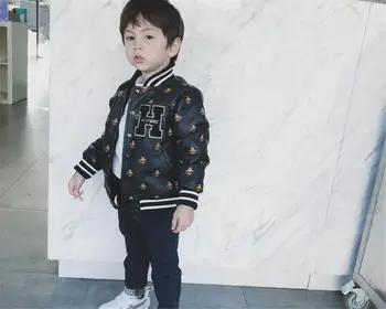 

Leather Padded Warm Cotton Coat Boys Winter Fashion Coat