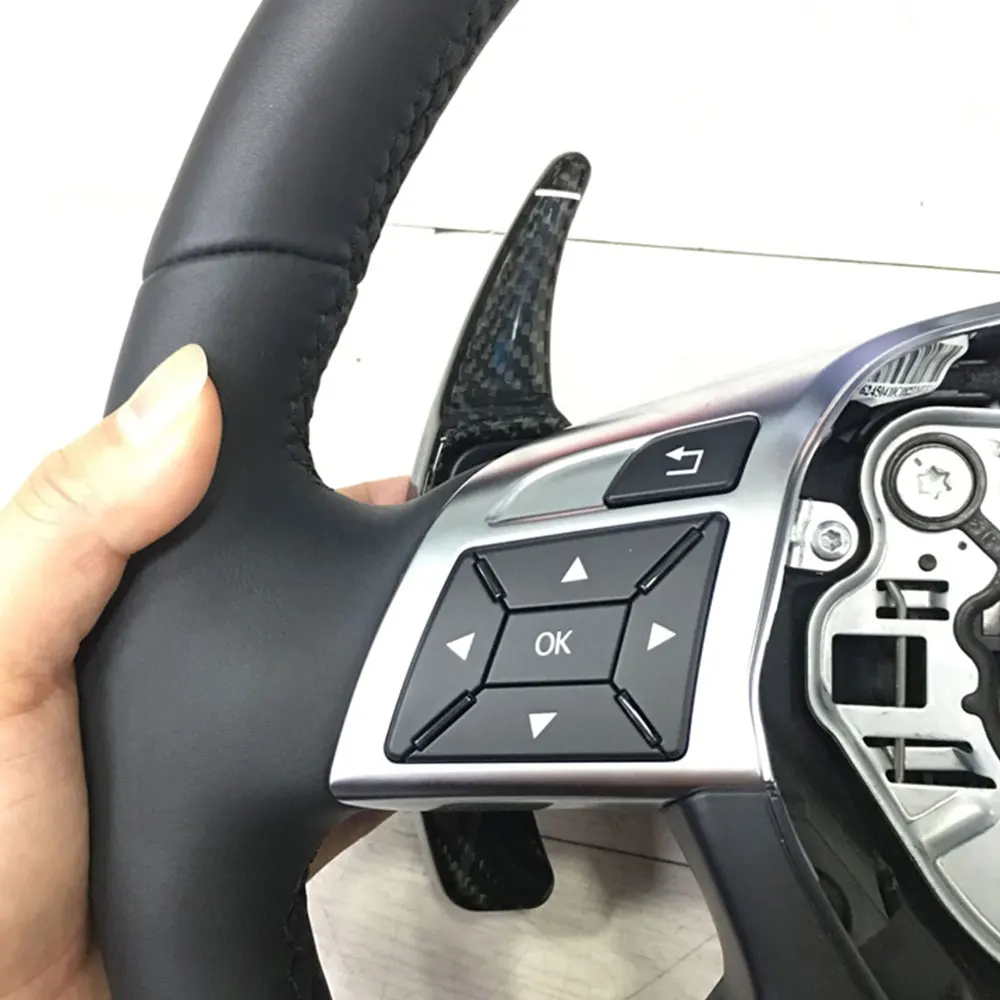 ПОДХОДИТ Mercedes B C E ML рулевого колеса автомобиля сдвиг весло переключения накладка Настоящее углеродное волокно DSG
