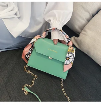 

Women's 2019 New Fashion Organ Bag Shoulder Scarf Women's Bag Trend Slung Small Square Bag Bag