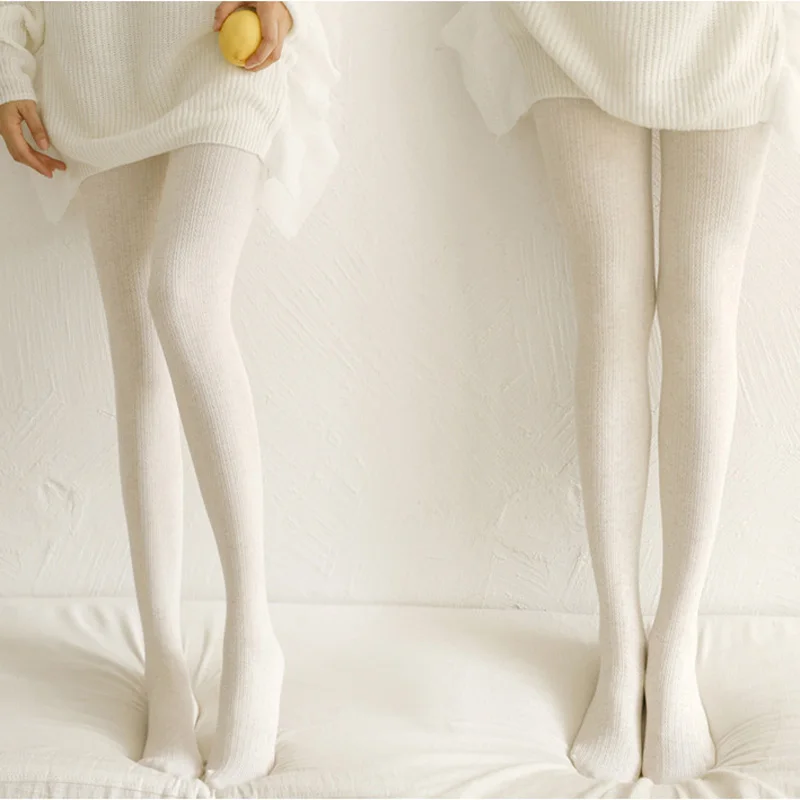 Осень Зима теплые колготки высокая эластичная талия кашемир толстые ...