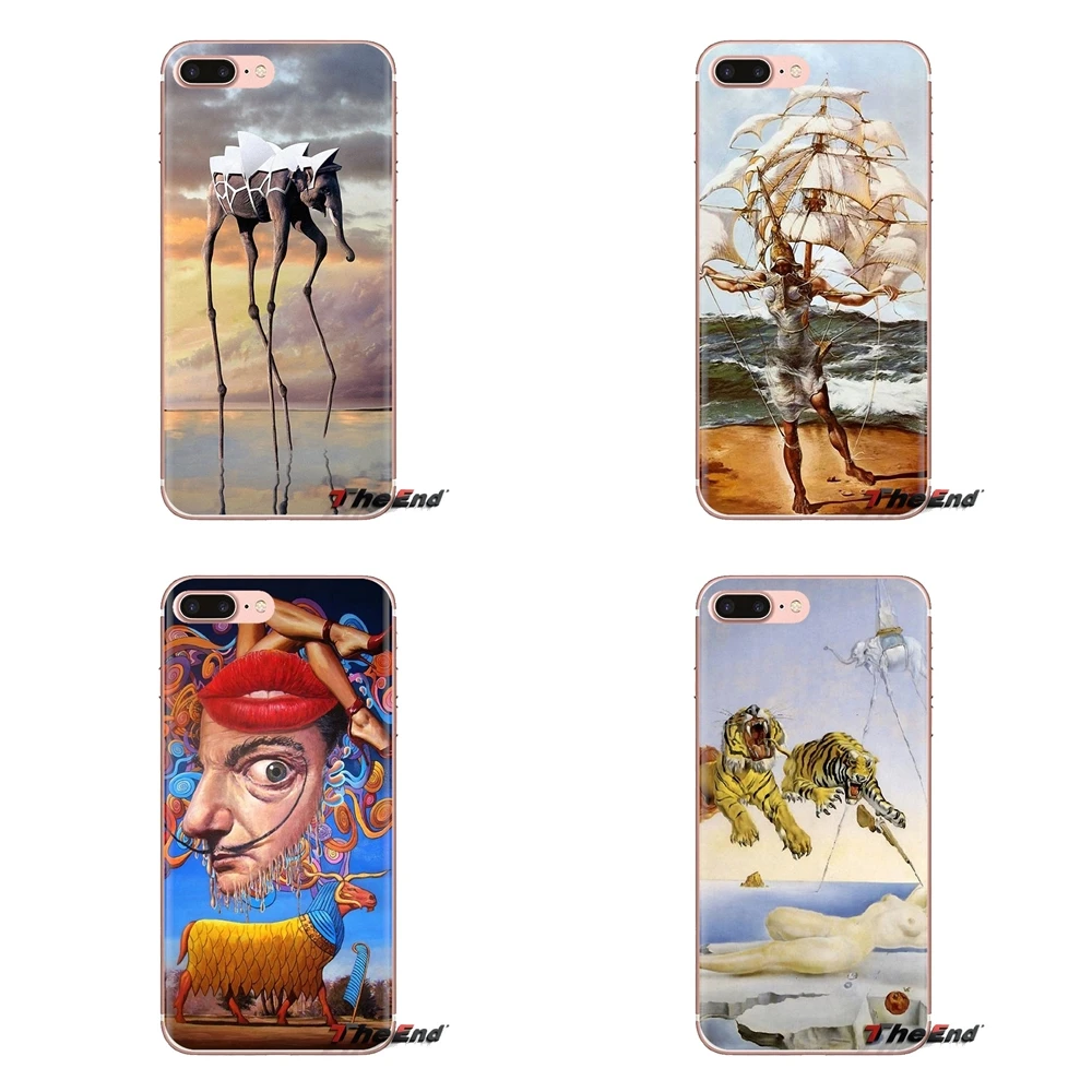 Для iPhone XS Max XR X 4 4s 5 5S 5C SE 6 6S 7 8 Plus samsung Galaxy J1 J3 J5 J7 A3 A5 прозрачные чехлы из ТПУ Salvador Dali |