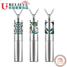 Ubelieve аромат колье аромараспылитель Нержавеющая сталь подвеска-ароматизатор эфирное масло для хранения бутылка ароматерапия Цепочки и ожерелья