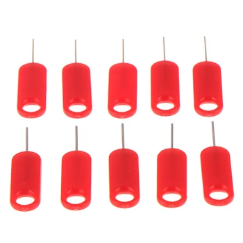 

10pcs Red Sim Card Tray Removal Eject Pin Key Tool Stainless Steel Needle for Huawei xiaomi