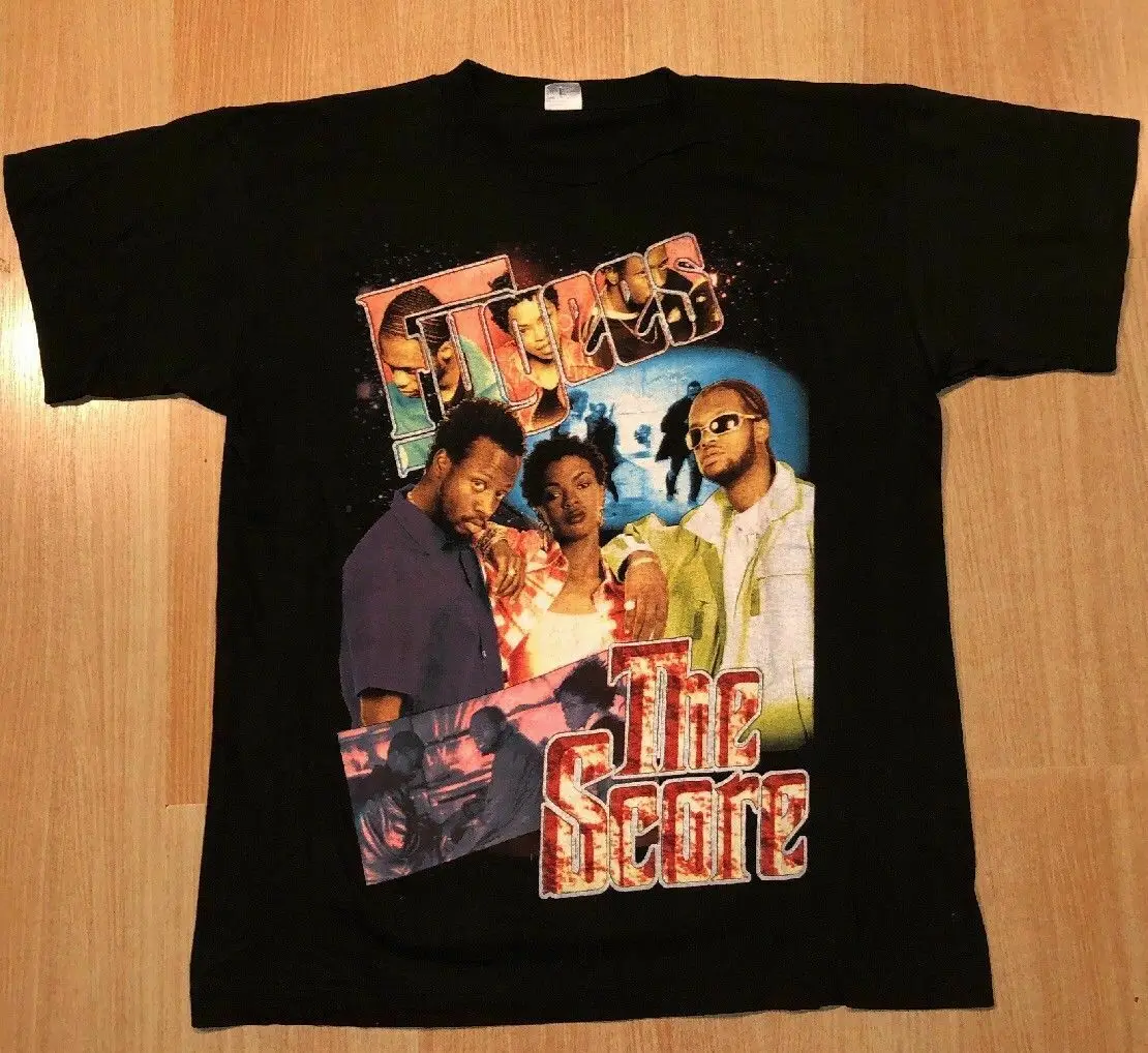 VTG Голенище в Fugees стиле хип-хоп Размеры S-3XL Стиль винтажном футболки с коротким