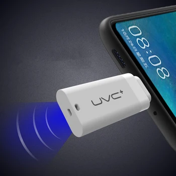 

Mini UVC Disinfection Ultraviolet Sterilization LED Light Mobile Phone USB Plug Power Supply Sterilization for Type-C for iPhone
