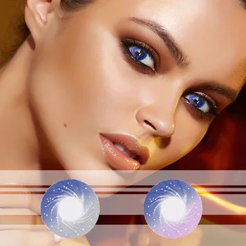 

Mrs.H Blue Lenses for eyes Contact Lens With Myopia Degree Color Halloween Beautiful Natural Cosmetics Year Throw Cosplay