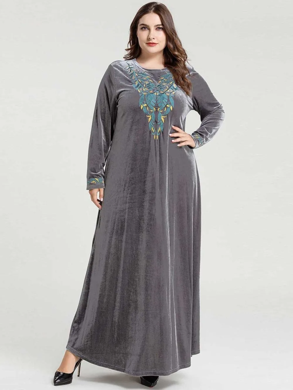 

Modest Fashion Long Ramadan Turkish Muslim Women Clothes Vestido Evening