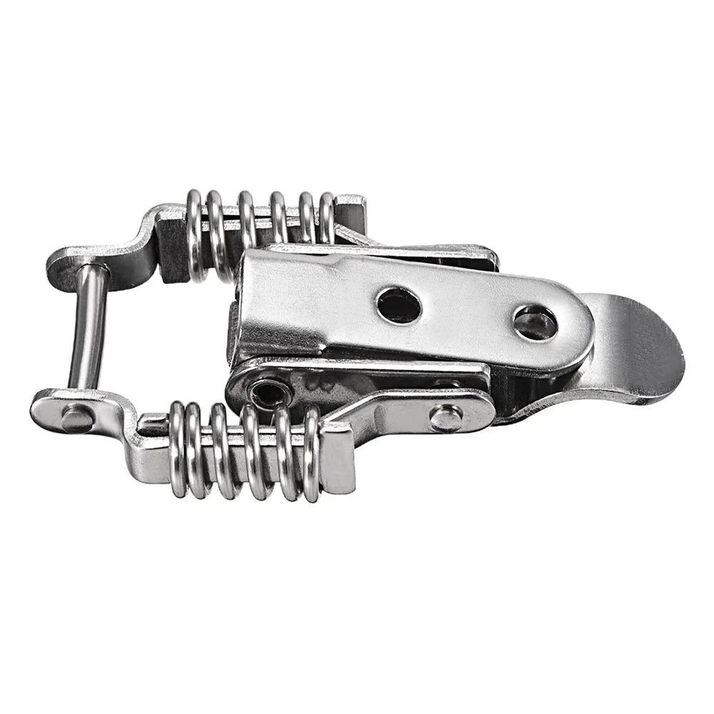 Toolbox Draw Compression Spring Toggle Latch Catch Clamp Silver Alloy Hinge For DIY Crafts Small Drawe 2pcs/4pcs toggle latches