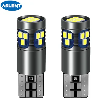 

ASLENT 2pcs 3030SMD 800LM T10 W5W LED Car Clearance Lights Reading Lamp Auto Vehicle Dome Door Bulb Accessories Pure White 6000K