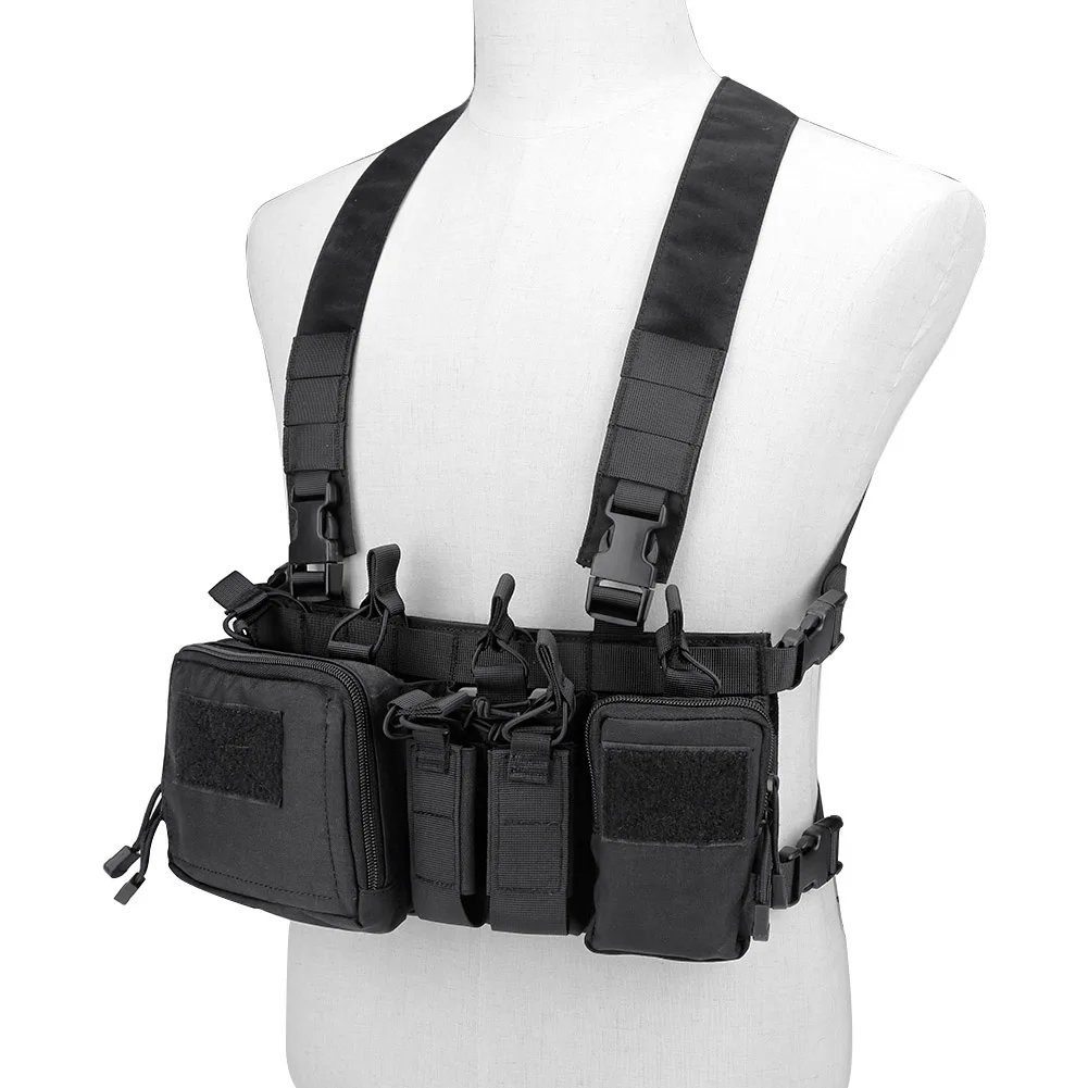  Tactical Vest Military Chest Rig Carrier Vests Airsoft Hunting Equipment with Molle Bag 5.56 Magazi